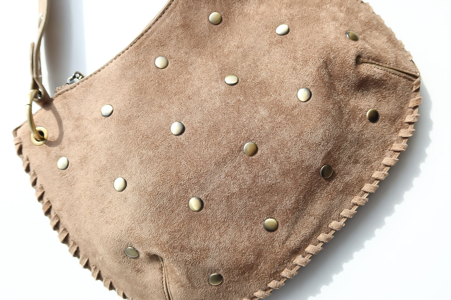 Boho Stud Schoudertas Taupe - Frenky's Fashion