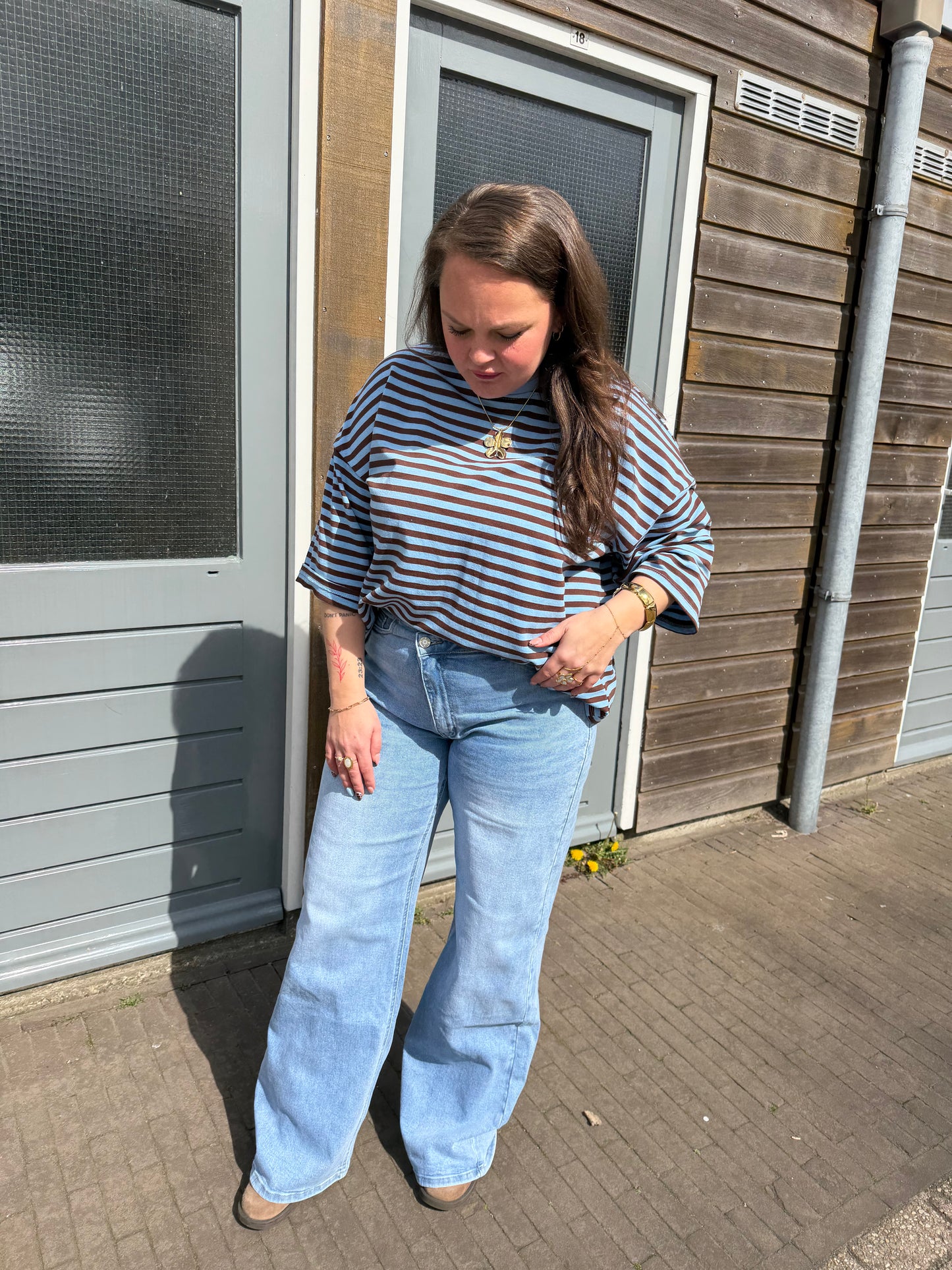 Asymmetrische Sluiting Jeans