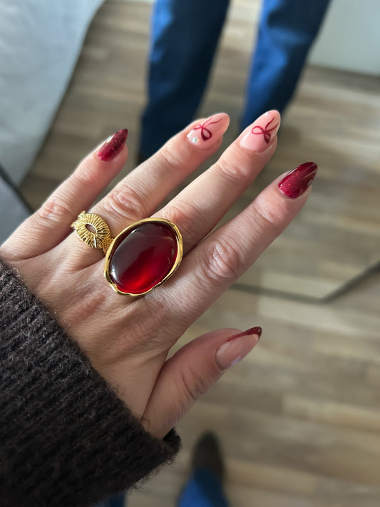 Velvet Stone Ring - Frenky's Fashion