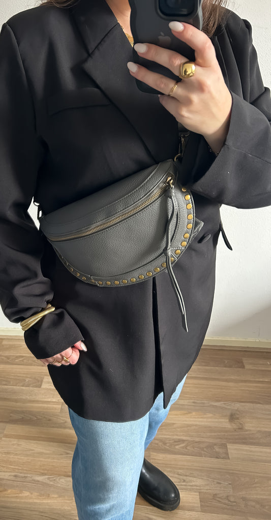 Studded Crossbody Heuptas Grijs - Frenky's Fashion