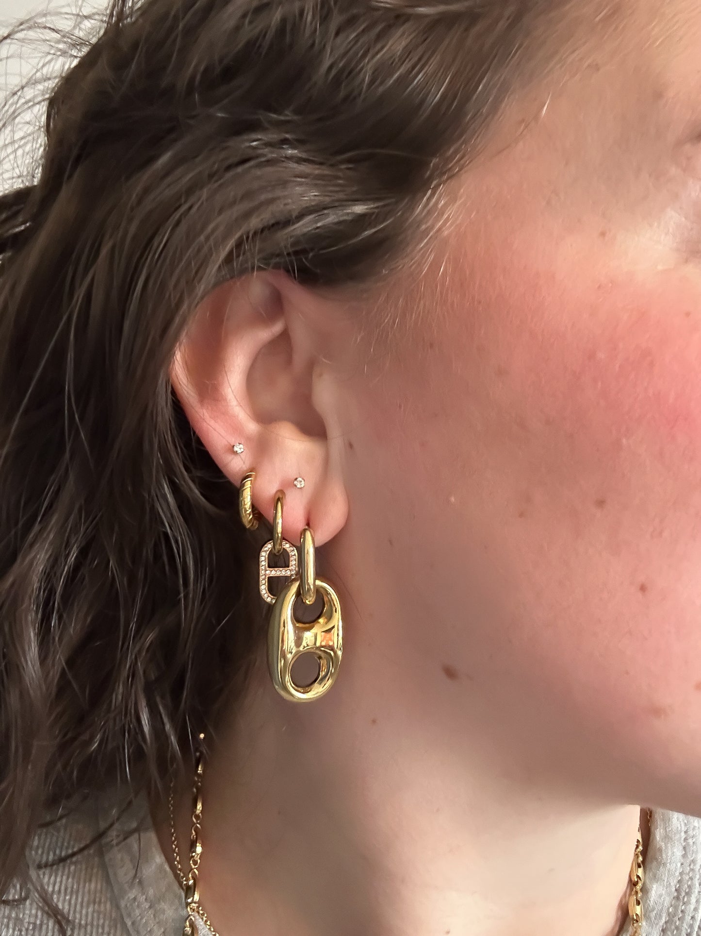 Bold Link Oorbellen - Frenky's Fashion