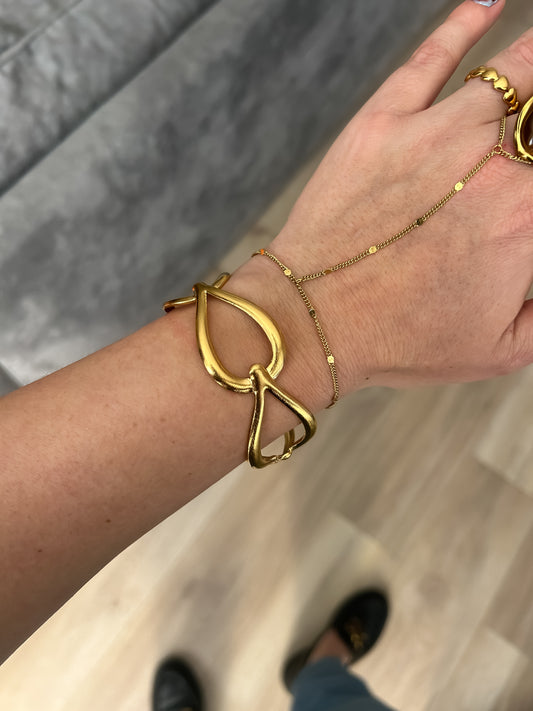 Golden Loop Bangle - Frenky's Fashion