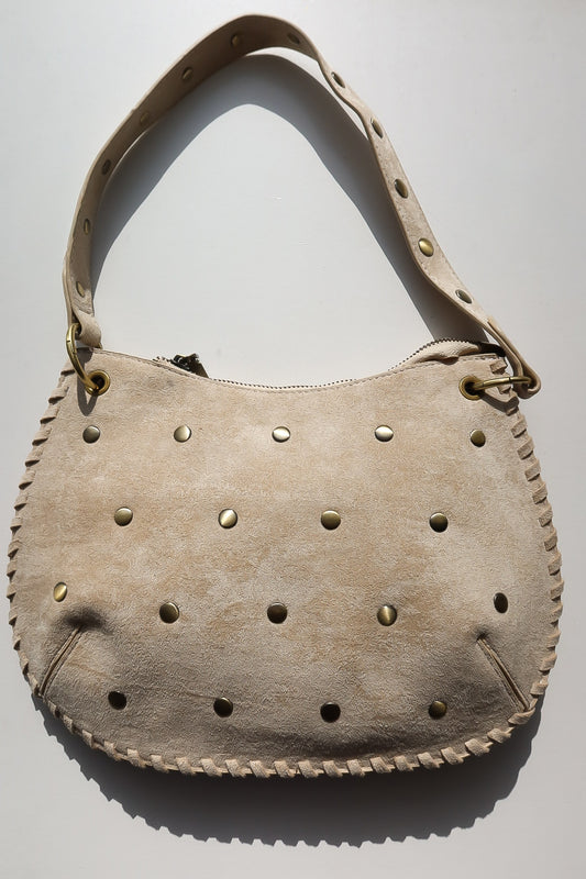 Boho Stud Schoudertas Beige - Frenky's Fashion