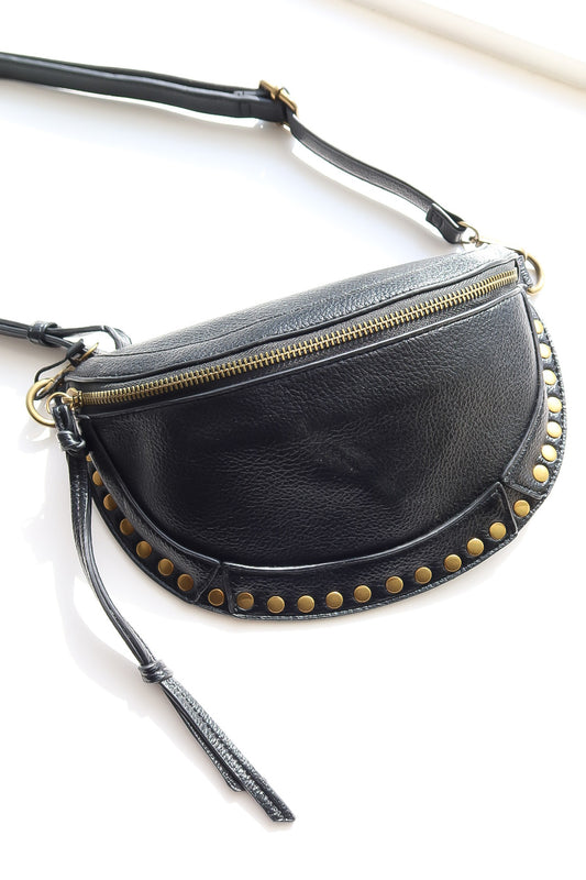 Studded Crossbody Heuptas Zwart - Frenky's Fashion
