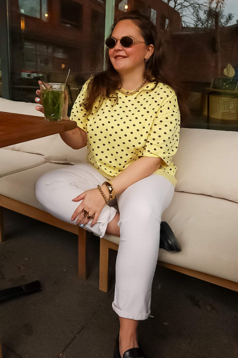 Polka Dot Shirt Geel - Frenky's Fashion