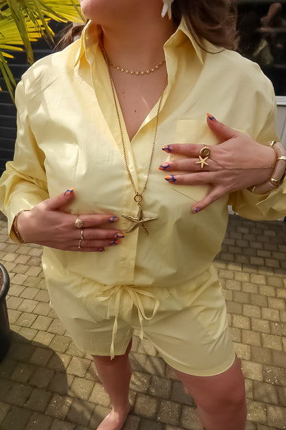 Summer Breeze Co-Ord Set- Geel