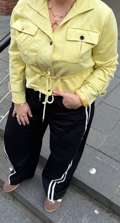 Jacket met Trekkoord Limegeel