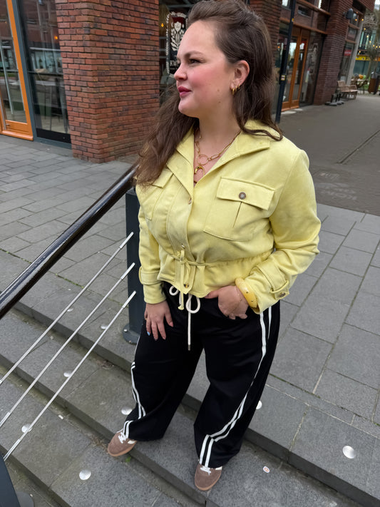 Jacket met Trekkoord Limegeel