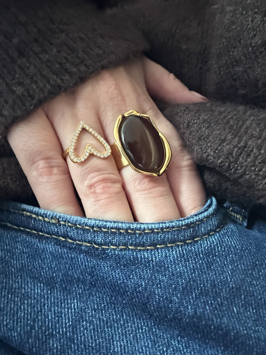 Velvet Stone Ring - Frenky's Fashion