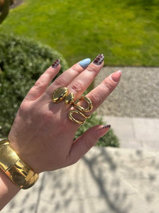 Organic Gold Ring - Frenky's Fashion